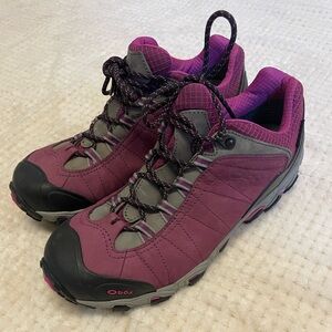 Oboz Women's Purple Hiking waterproof shoes size 10